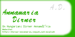 annamaria dirner business card